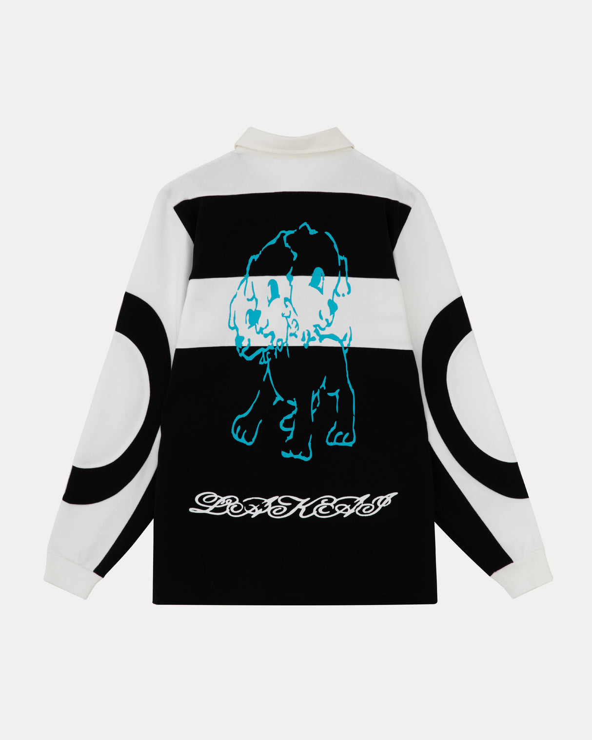 Vintage-Inspired Rugby Jersey - Black/White