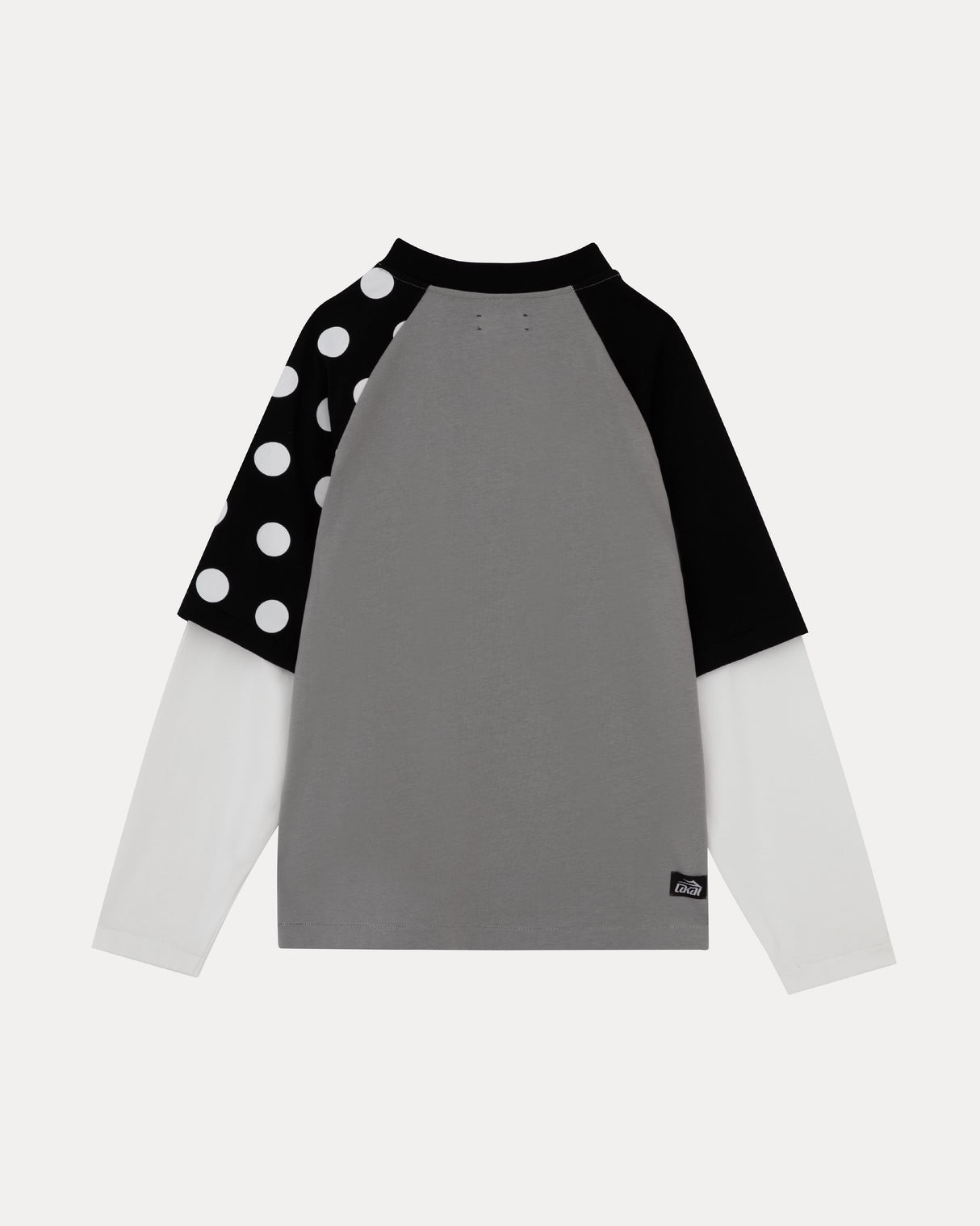 Double Layer Raglan Longsleeve - Black/Grey/White