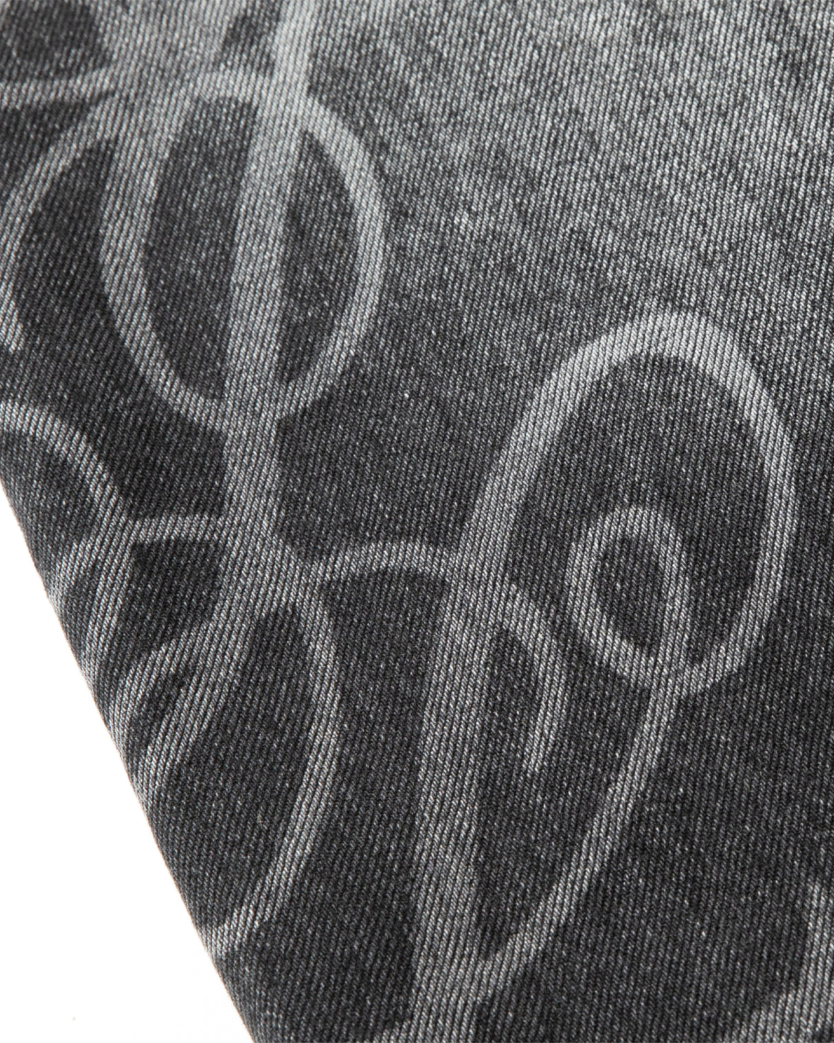 Straight Leg Denims - Distressed/Etched Black