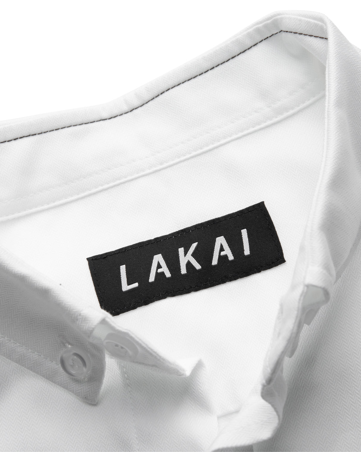 Asymmetrical Placket Cerberus Dress Shirt - White