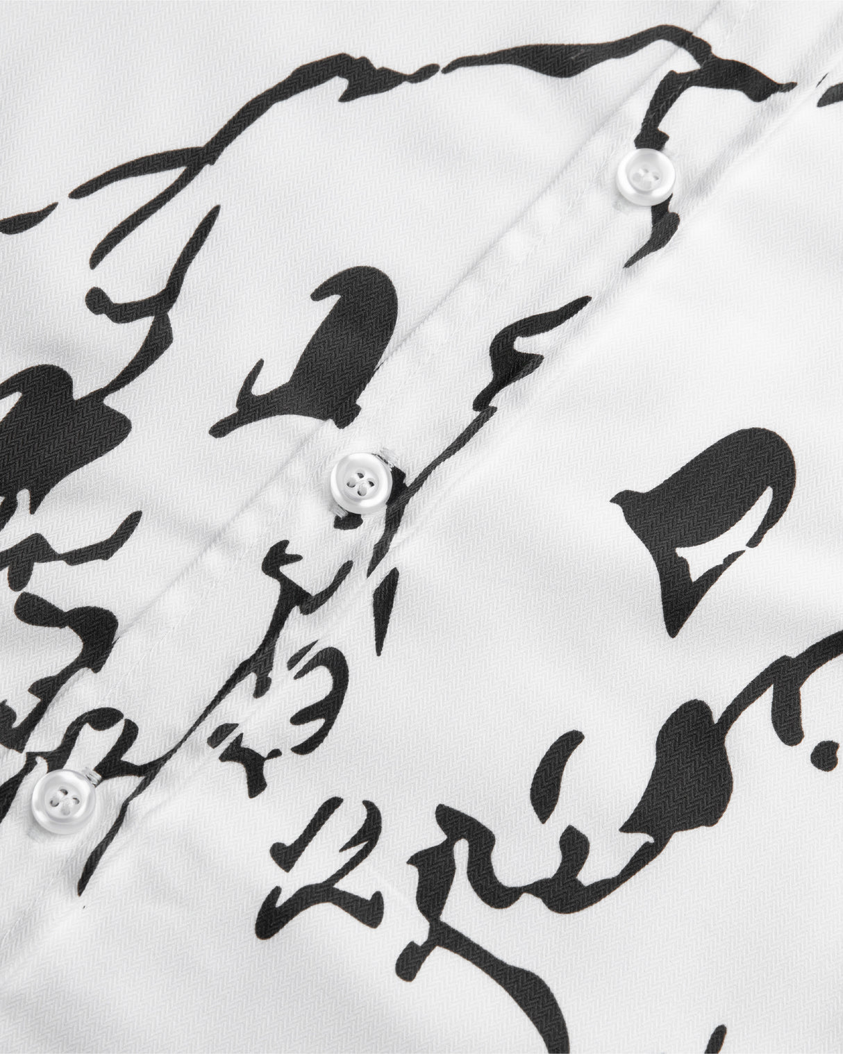 Asymmetrical Placket Cerberus Dress Shirt - White