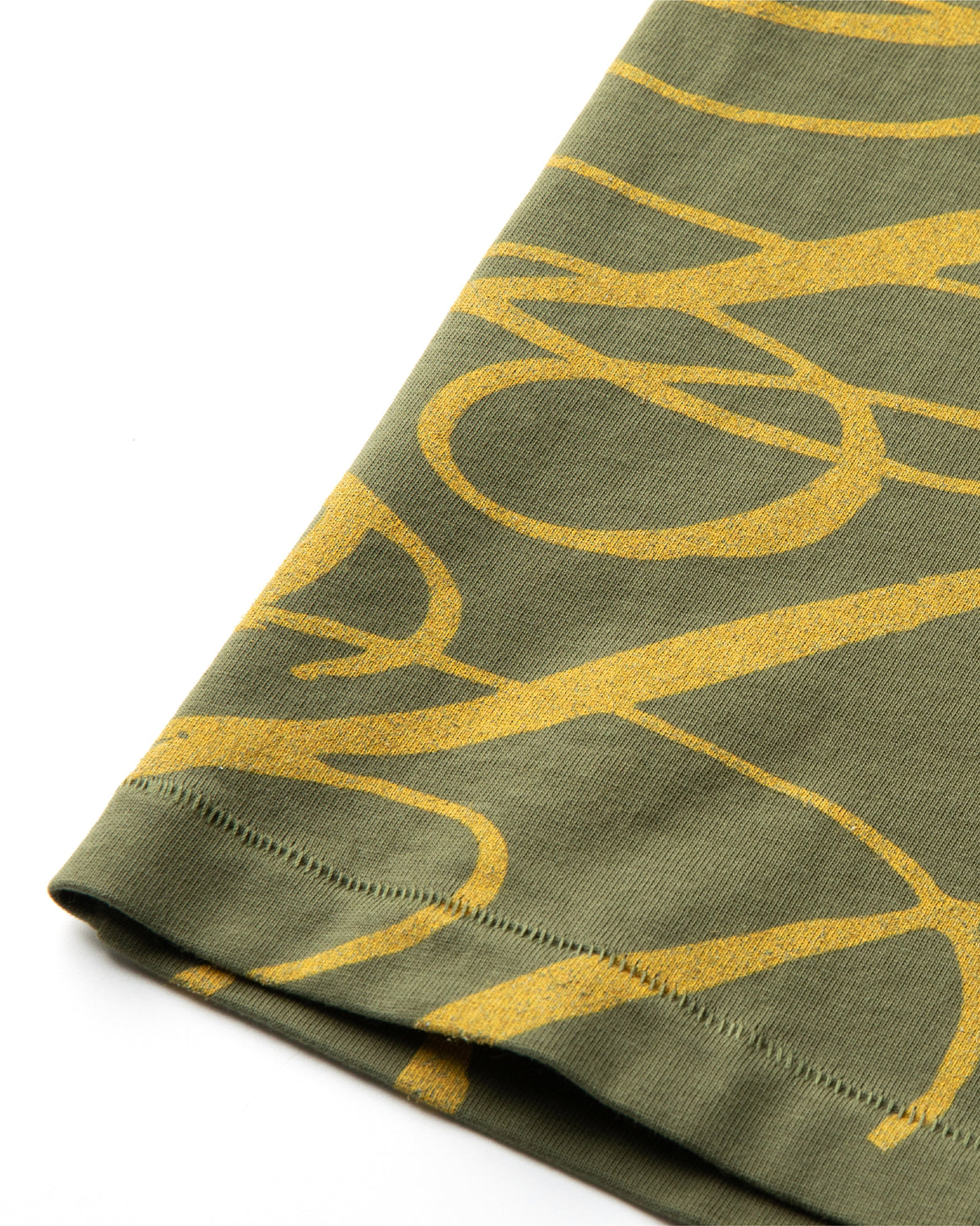 Boxy Tee Signature Print - Sunfaded Green