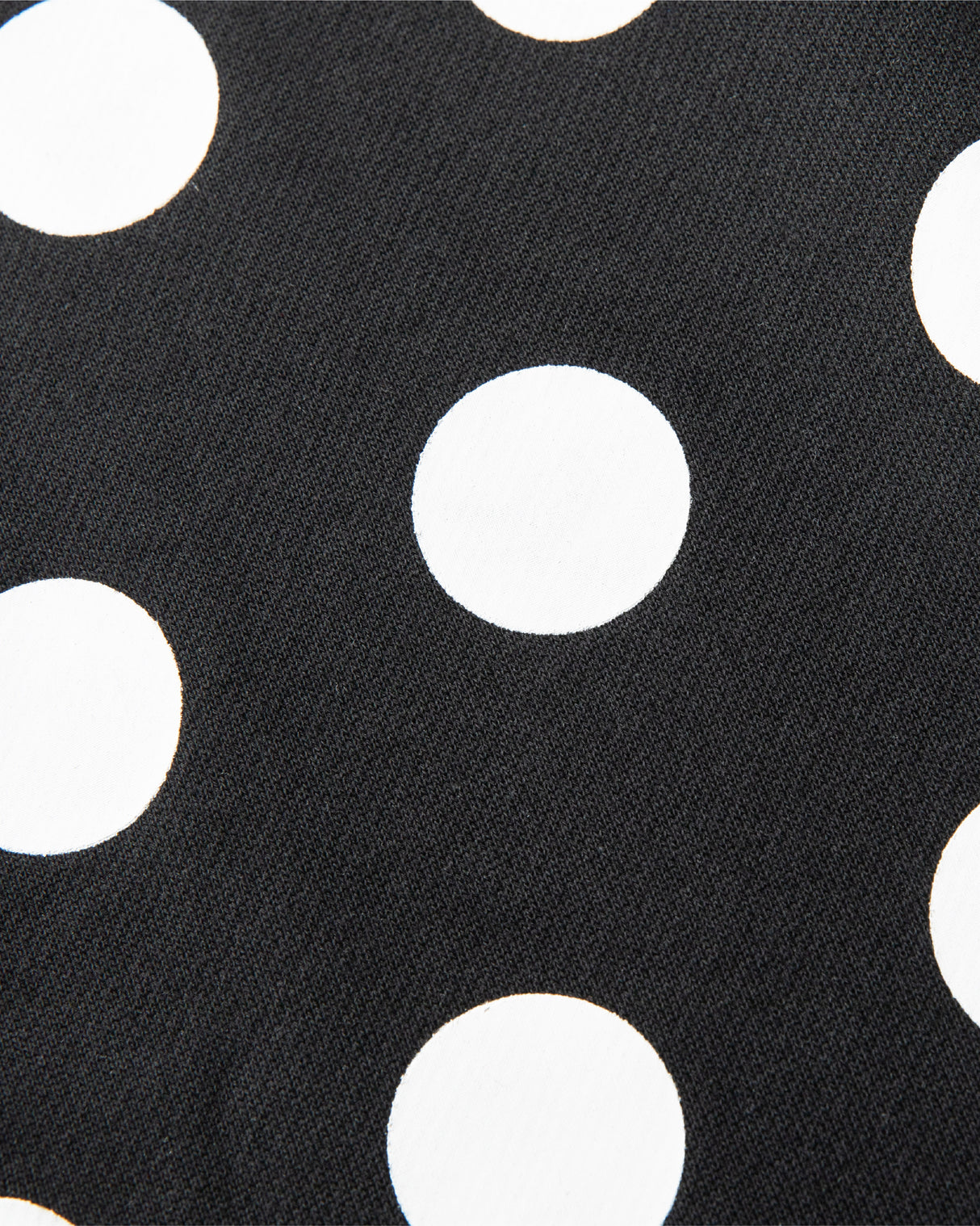 Polka Zip Up Hoodie - White/Black