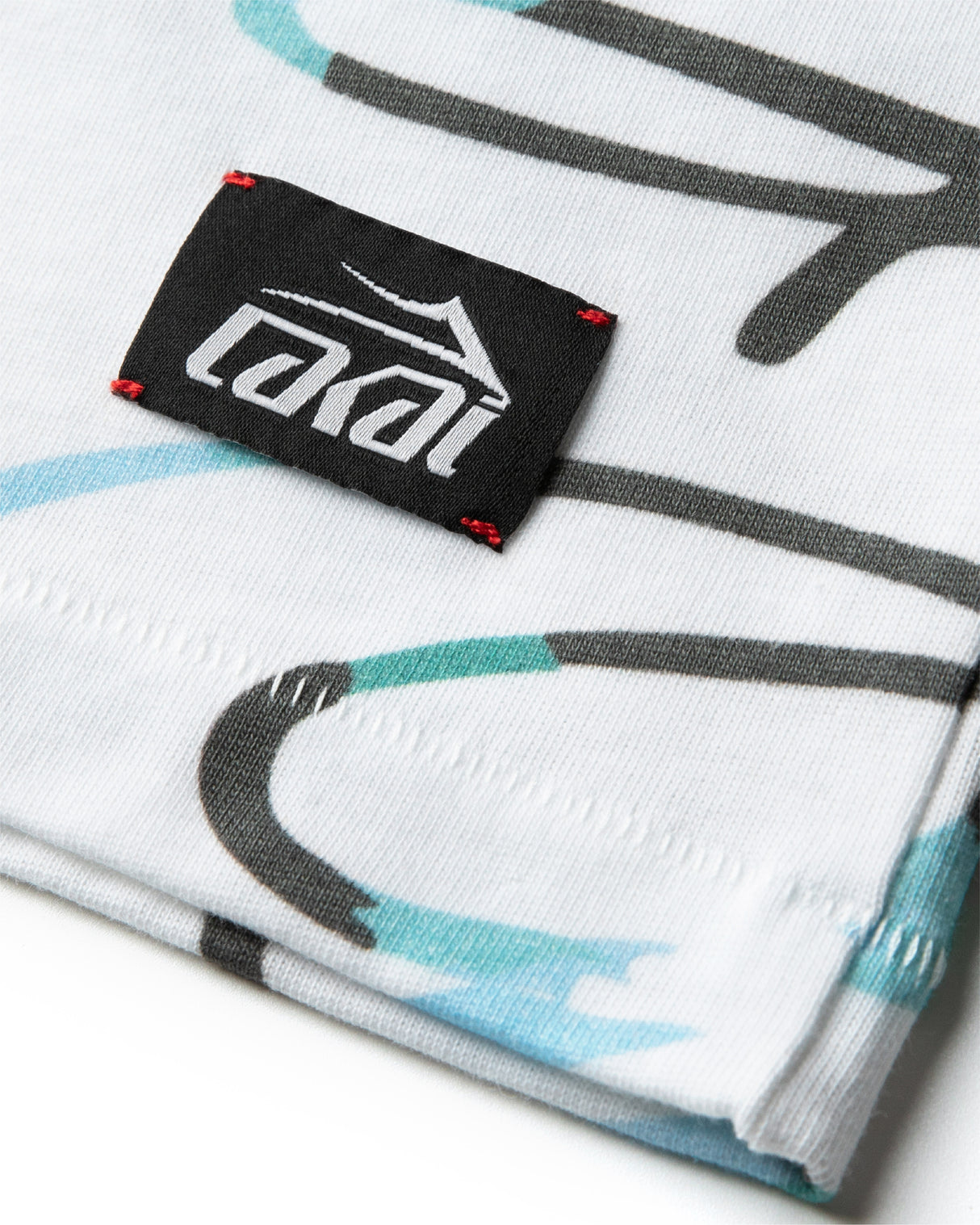 Boxy Tee Signature Print - Washed White