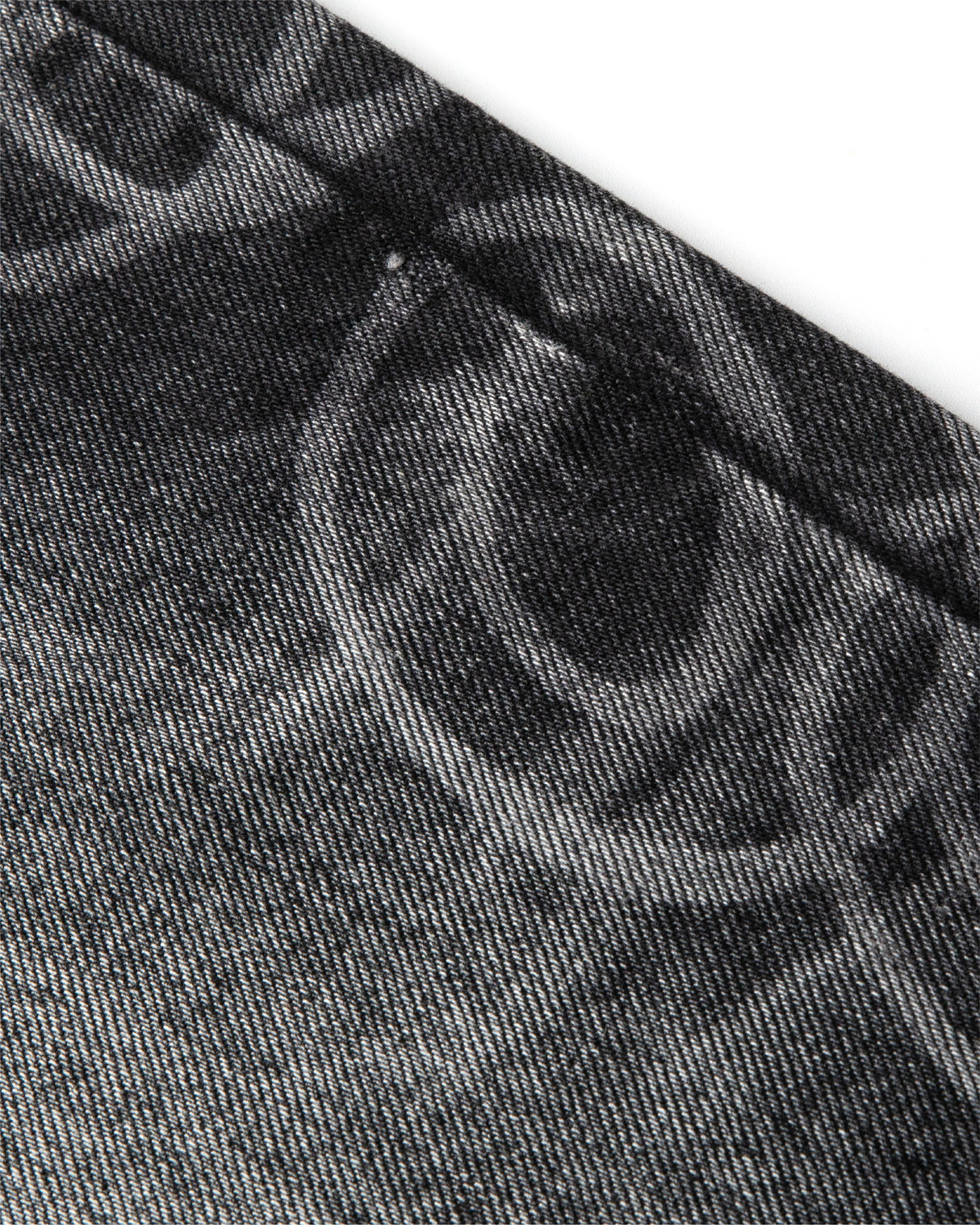 Straight Leg Denims - Distressed/Etched Black