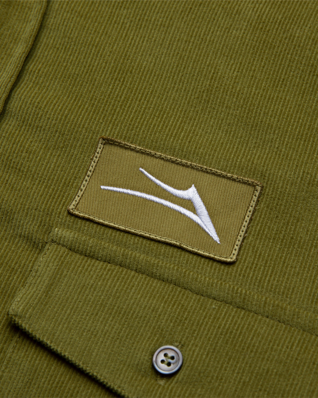Hooded Corduroy Button Up Shirt - Cypress