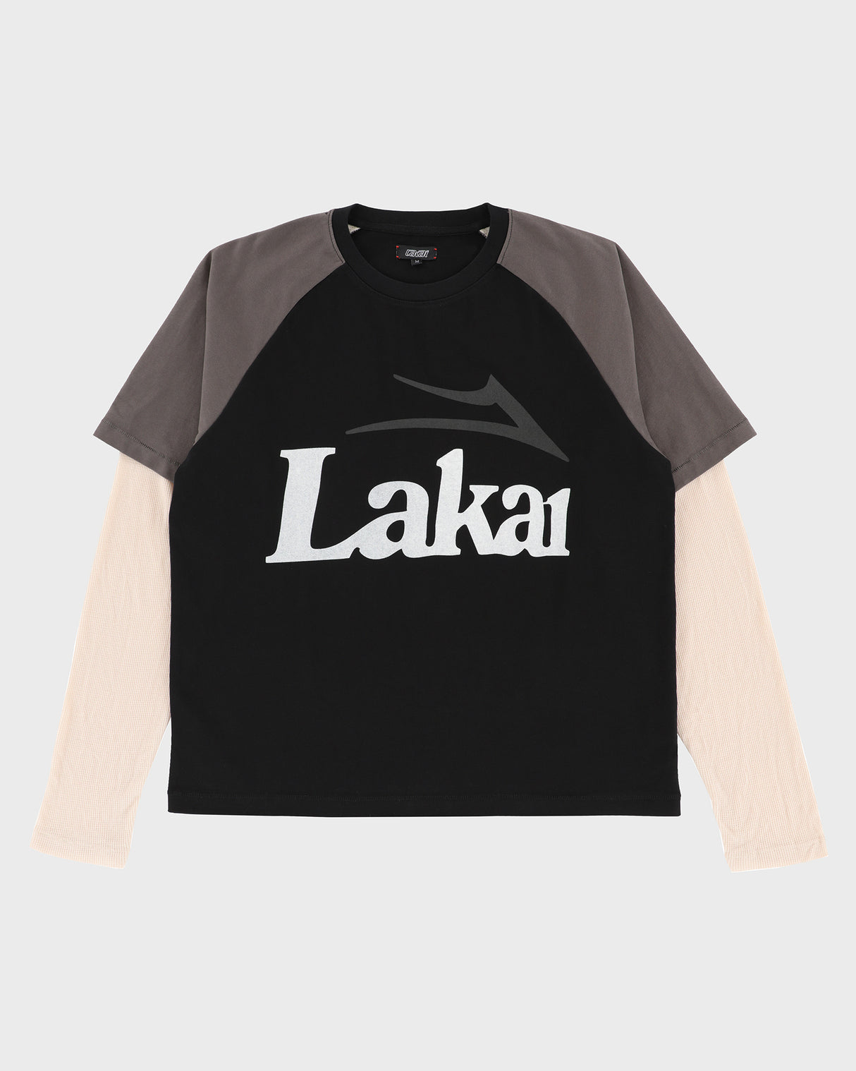 Double Layer Raglan Longsleeve - Black