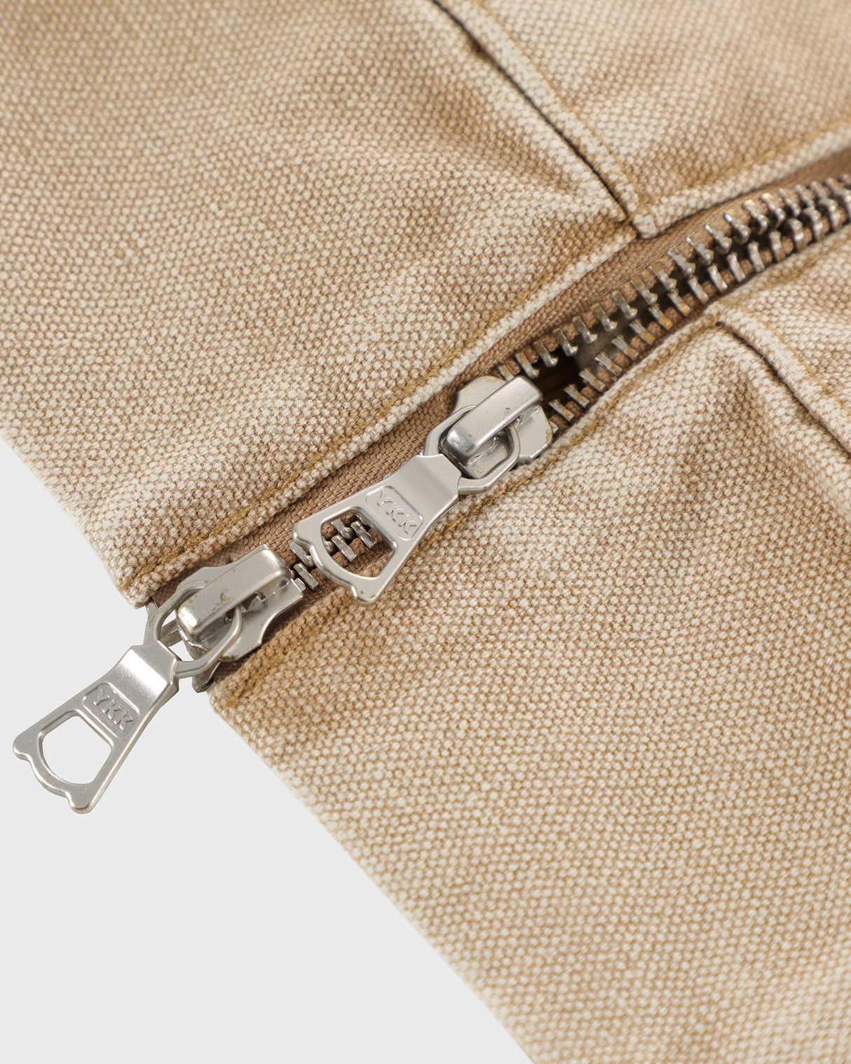 Thermal Lined Khaki Canvas Zip Up