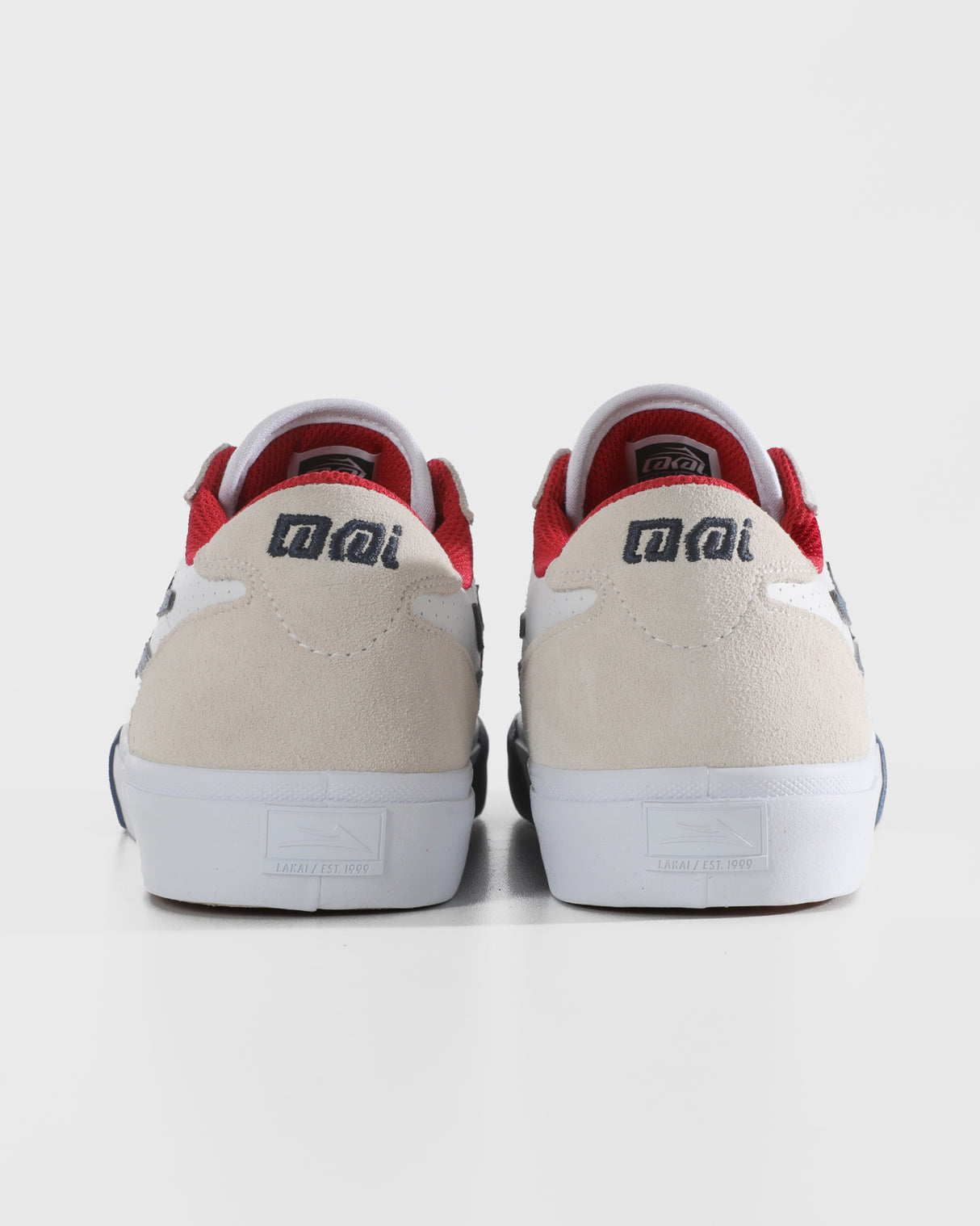 Manchester - White Suede Navy Perf