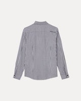 Longsleeve Button Down - Black/White Stripe