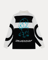 Vintage-Inspired Rugby Jersey - Black/White
