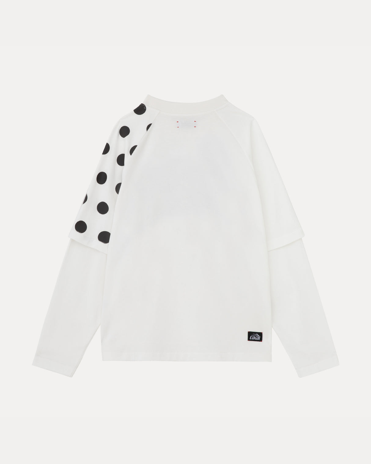 Double-Layer Raglan Longsleeve - White