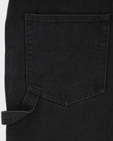 Plaid Contrast Wide Leg Denims - Black