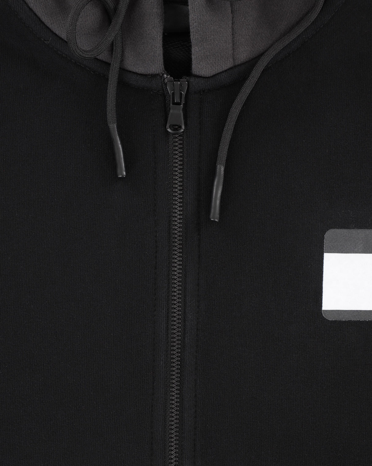 'Hello My Name Is' Zip Up Hoodie - Black