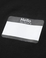 'Hello My Name Is' Zip Up Hoodie - Black