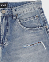 Distressed Double Knee Denims