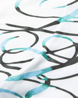 Boxy Tee Signature Print - Washed White