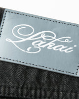 Waxed Bootcut Denims - Black