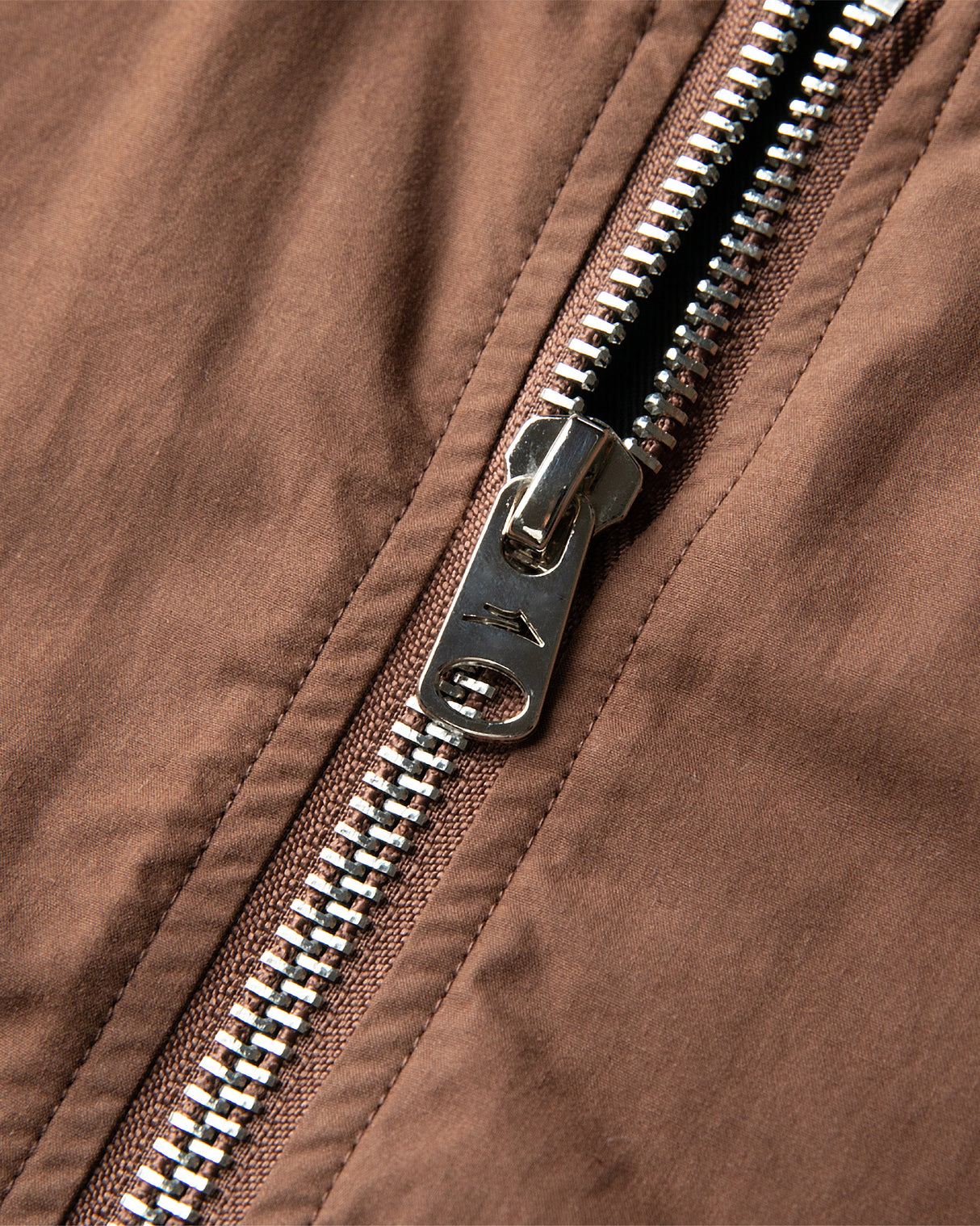 Slashed Zip Bomber Jacket - Brown