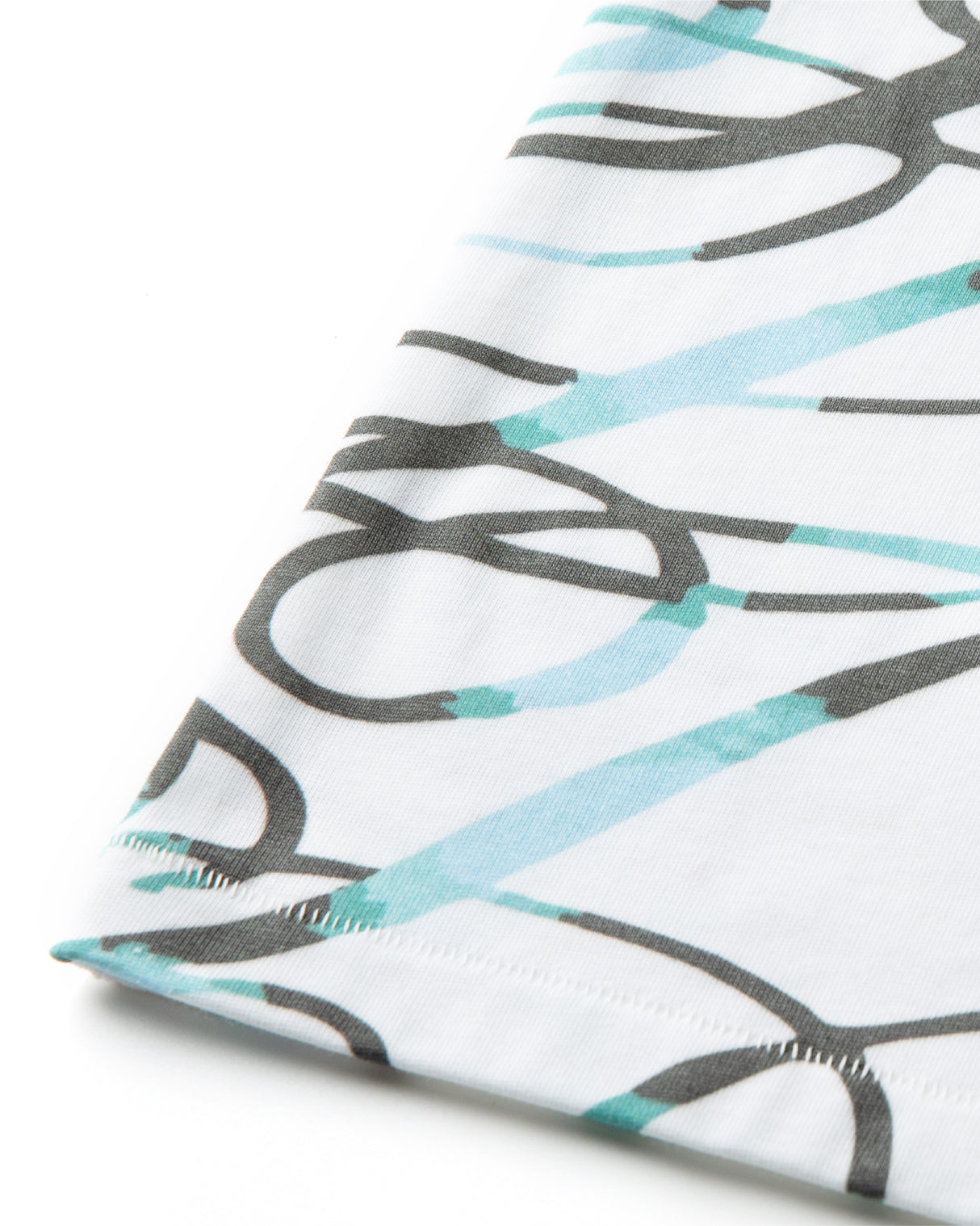 Boxy Tee Signature Print - Washed White