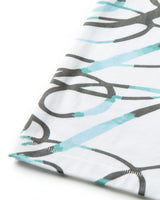 Boxy Tee Signature Print - Washed White