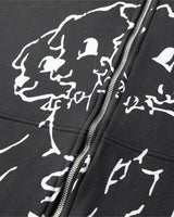 Cerberus Zip Up Hoodie - Black