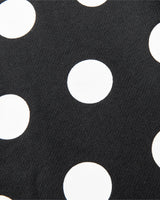 Polka Zip Up Hoodie - White/Black