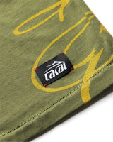 Boxy Tee Signature Print - Sunfaded Green