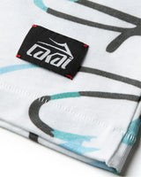 Boxy Tee Signature Print - Washed White