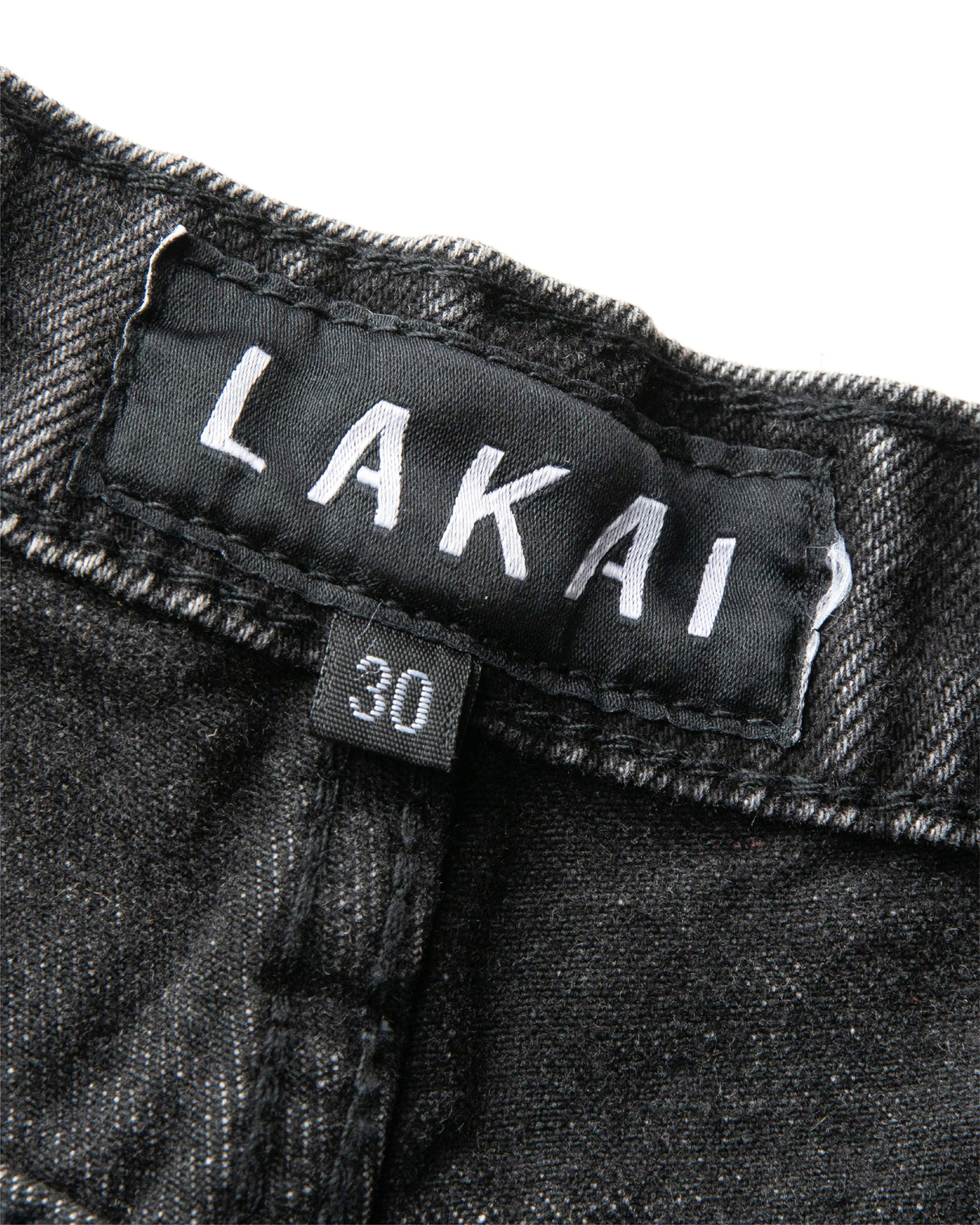 Straight Leg Denims - Distressed/Etched Black