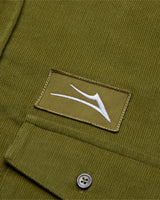 Hooded Corduroy Button Up Shirt - Cypress