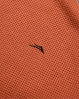 Longsleeve Raglan Waffle Shirt - Burnt Orange