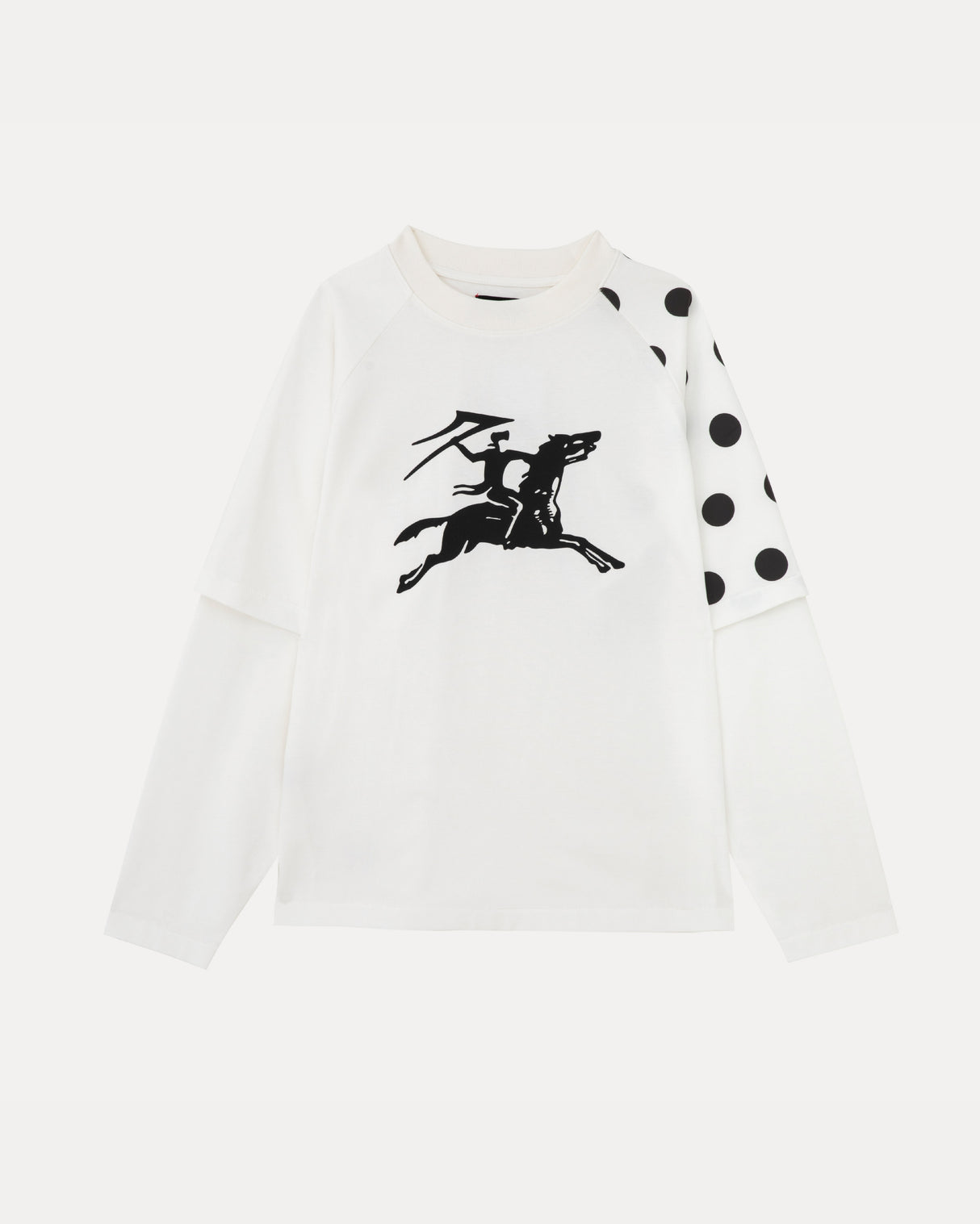 Double-Layer Raglan Longsleeve - White