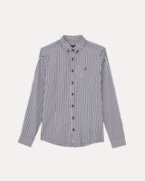Longsleeve Button Down - Black/White Stripe