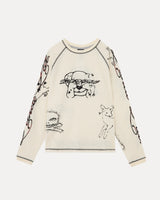 Longsleeve Raglan Waffle Shirt - Natural
