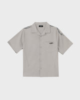 Camp Collar Button Up Shirt - Cool Grey