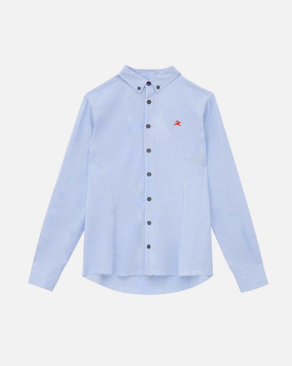 Longsleeve Button Down - White/Blue Stripe