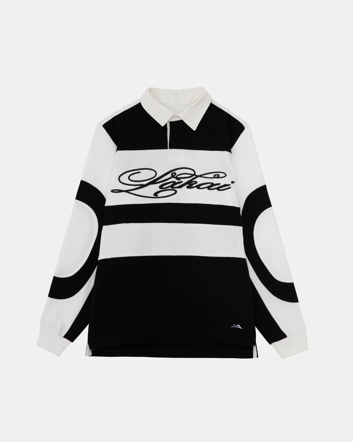 Vintage-Inspired Rugby Jersey - Black/White