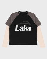 Double Layer Raglan Longsleeve - Black