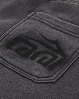 Double Waisted Sunfaded Sweatpants - Black