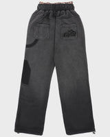 Double Waisted Sunfaded Sweatpants - Black