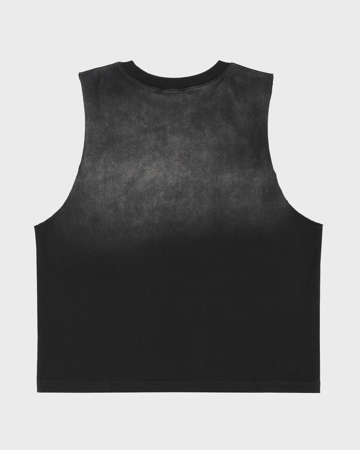 Flare Cutoff Tank Shirt - Black