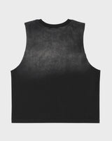 Flare Cutoff Tank Shirt - Black