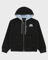 Thermal Lined Black Canvas Zip Up