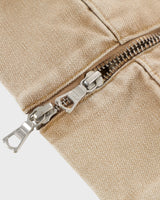 Thermal Lined Khaki Canvas Zip Up