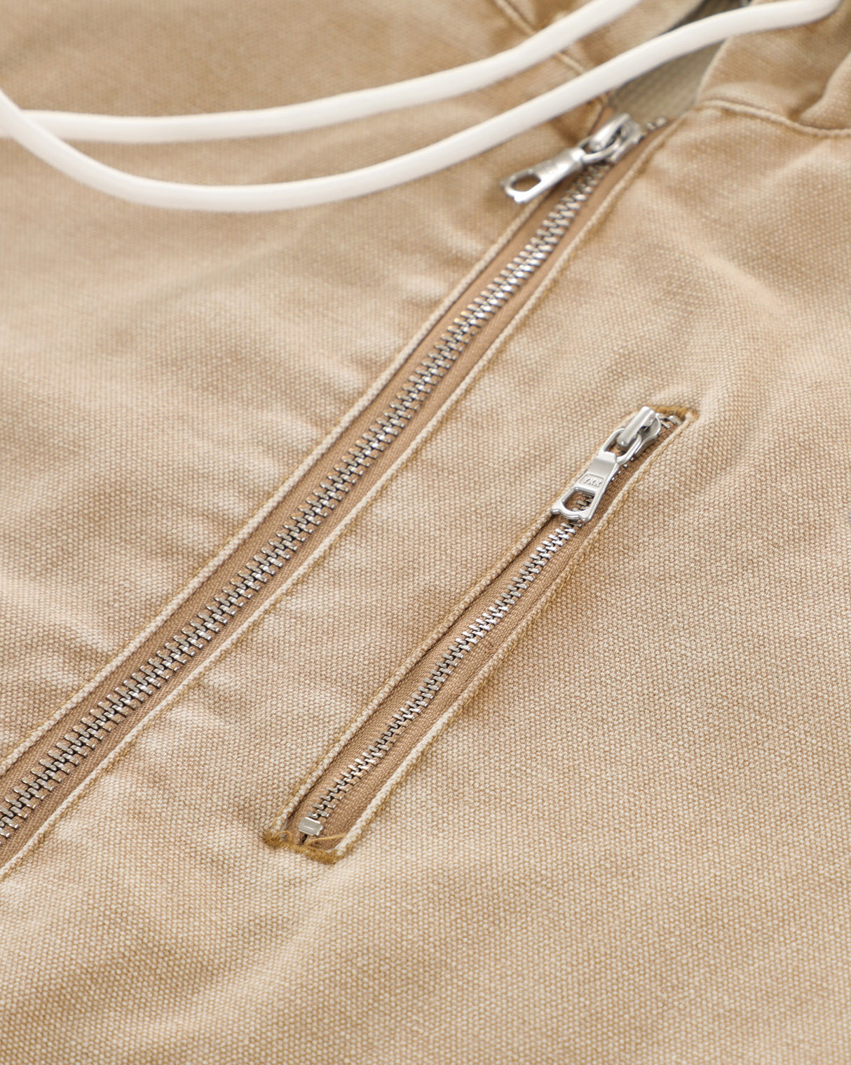 Thermal Lined Khaki Canvas Zip Up
