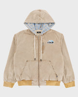 Thermal Lined Khaki Canvas Zip Up