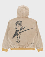 Thermal Lined Khaki Canvas Zip Up