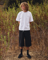 Sunfaded Cropped Boxy Tee - White