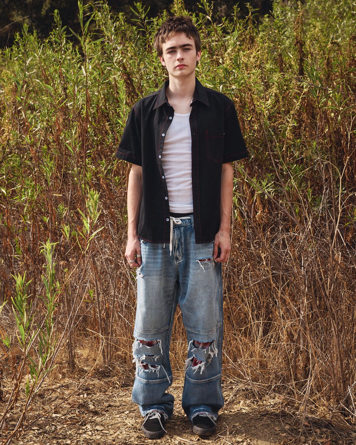 Heavyweight Button Up Shirt - Black